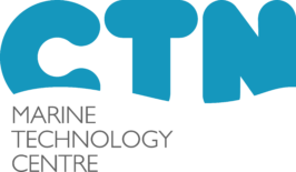 CTN logotype. Corporate colours are grey and light blue.